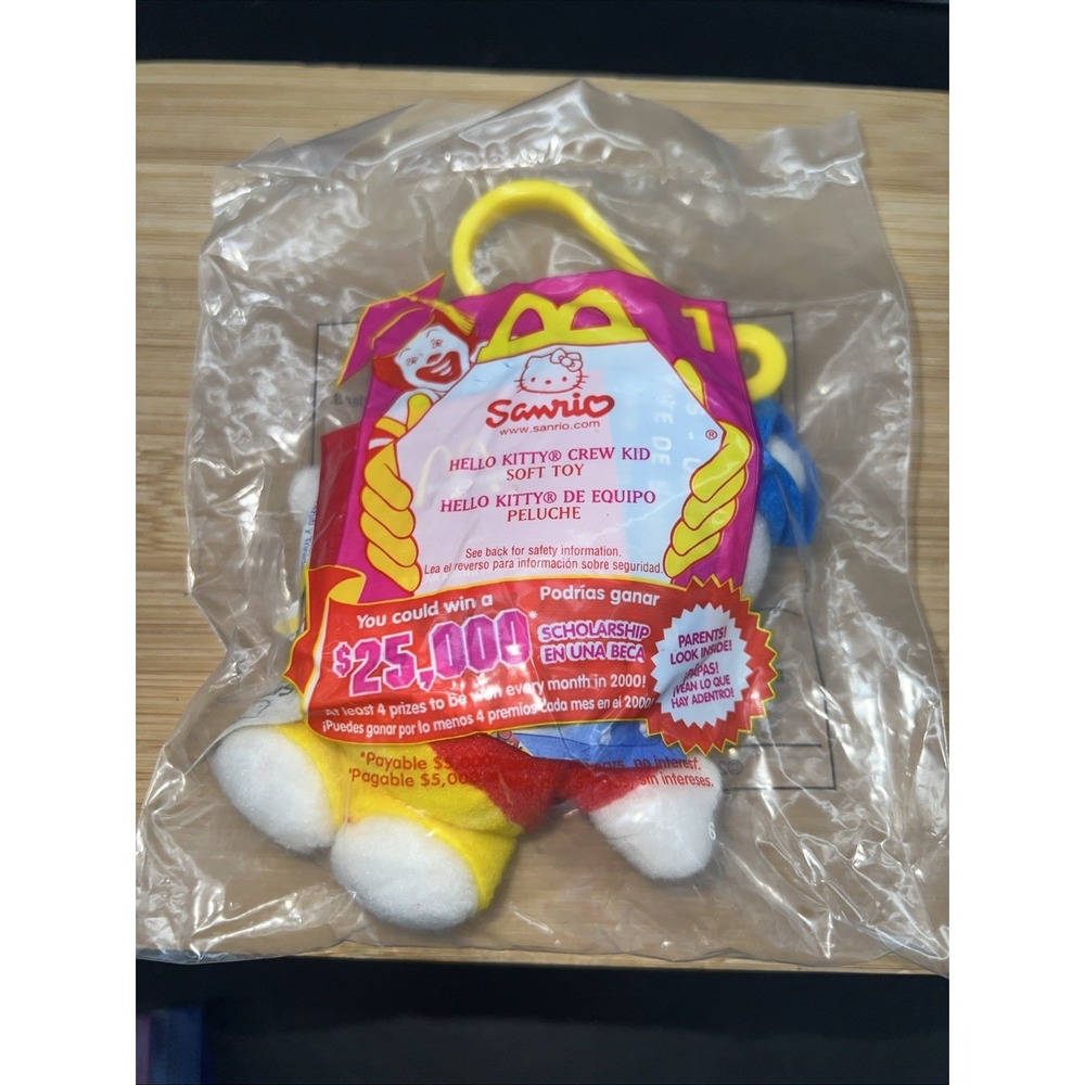 McDonald's Happy Meal Toy 2000 Hello Kitty #1 Hello Kitty Crew Kid Soft Toy